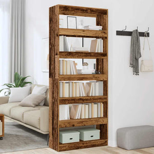 vidaXL Book Cabinet/Room Divider Old Wood 80x30x198 cm