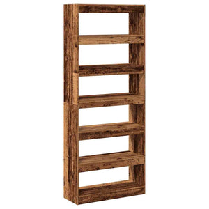 vidaXL Book Cabinet/Room Divider Old Wood 80x30x198 cm