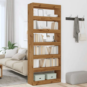 vidaXL Book Cabinet/Room Divider Artisan Oak 80x30x198 cm