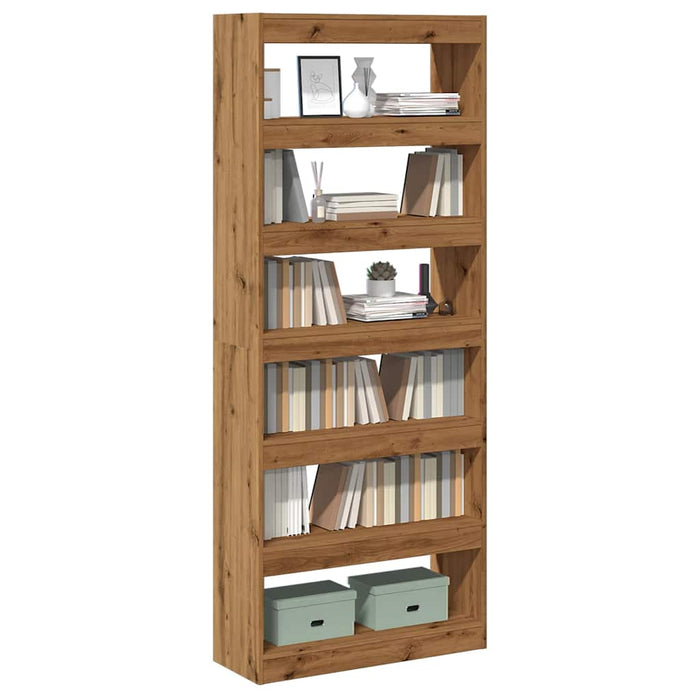 vidaXL Book Cabinet/Room Divider Artisan Oak 80x30x198 cm