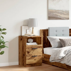 vidaXL Bedside Cabinet Old Wood 40x36x65 cm Engineered Wood