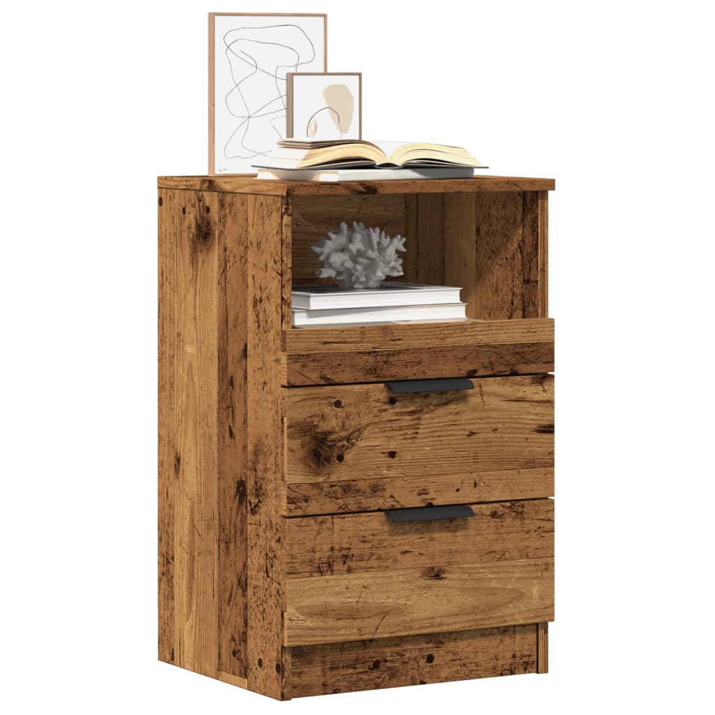 vidaXL Bedside Cabinet Old Wood 40x36x65 cm Engineered Wood