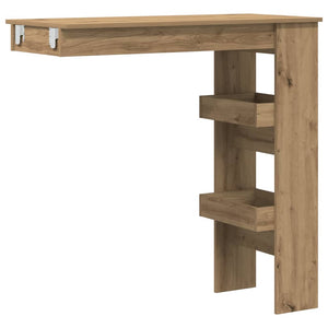 vidaXL Wall Bar Table Artisan Oak 102x45x103.5 cm Engineered Wood