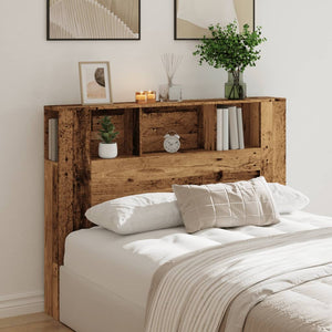 vidaXL Headboard Cabinet Old Wood 140x18.5x102.5 cm Engineered Wood