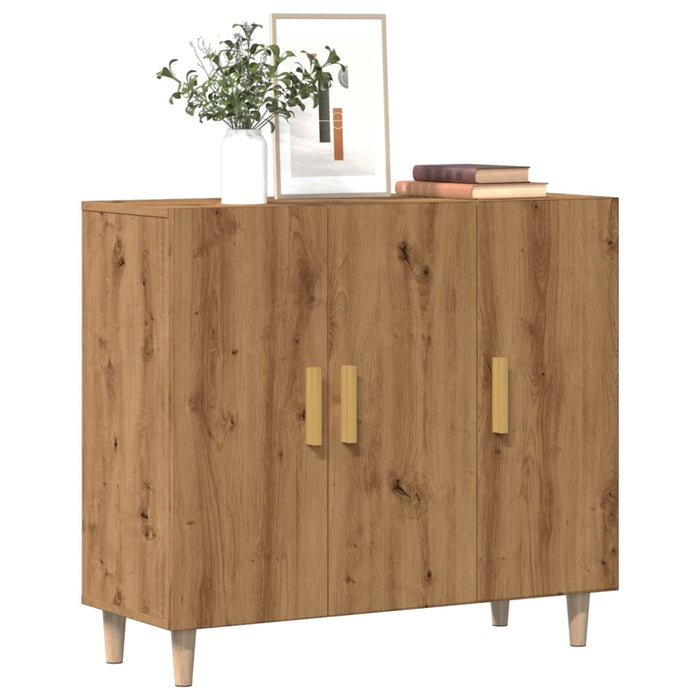 vidaXL Sideboard Artisan Oak 90x34x80 cm Engineered Wood