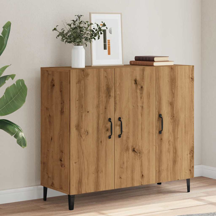 vidaXL Sideboard Artisan oak 90x34x80 cm Engineered Wood