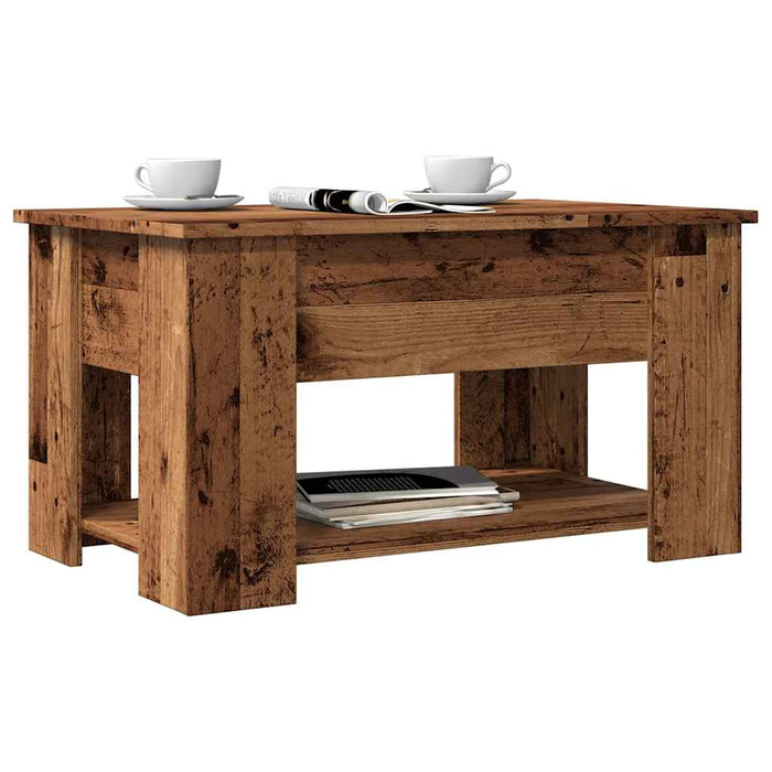 vidaXL Coffee Table Old Wood 79x49x41 cm Engineered Wood