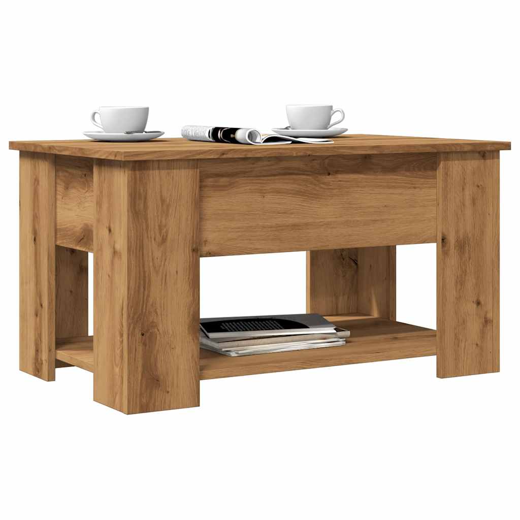 vidaXL Coffee Table Artisan Oak 79x49x41 cm Engineered Wood