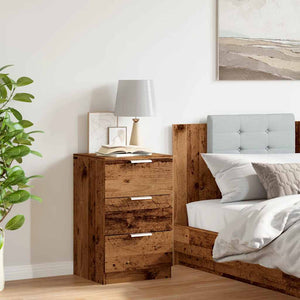 vidaXL Bedside Cabinet Old Wood 40x36x65 cm Engineered Wood