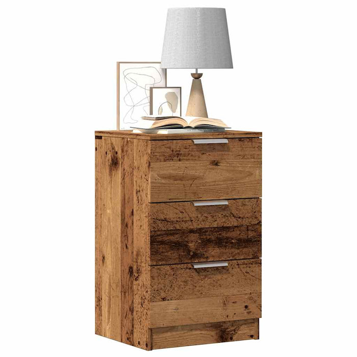 vidaXL Bedside Cabinet Old Wood 40x36x65 cm Engineered Wood