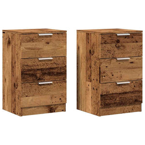 vidaXL Bedside Cabinets 2 pcs Old Wood 40x36x65 cm Engineered Wood