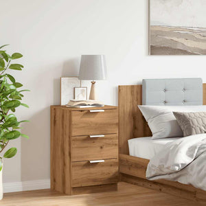 vidaXL Bedside Cabinet Artisan Oak 40x36x65 cm Engineered Wood