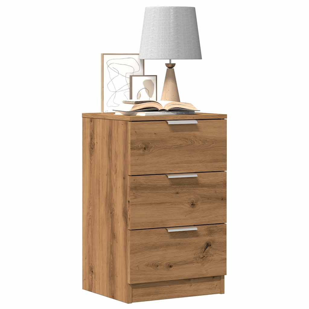 vidaXL Bedside Cabinet Artisan Oak 40x36x65 cm Engineered Wood