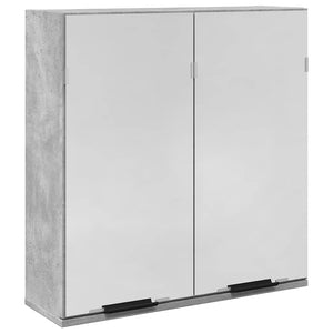 vidaXL Bathroom Mirror Cabinet Concrete Grey 64x20x66.5 cm Engineered Wood