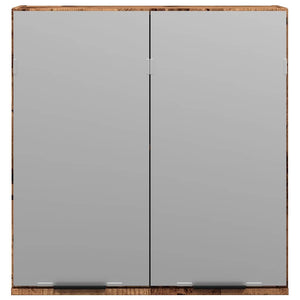 vidaXL Bathroom Mirror Cabinet Old Wood 64x20x66.5 cm Engineered Wood