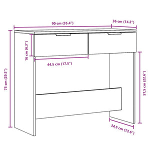 vidaXL Console Table Old Wood 90x36x75 cm Engineered Wood