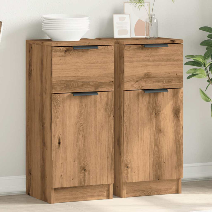 vidaXL Sideboards 2 pcs Artisan Oak 30x30x70 cm Engineered Wood