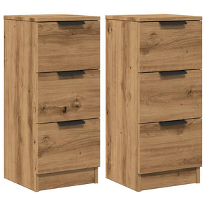 vidaXL Sideboards 2 pcs Artisan Oak 30x30x70 cm Engineered Wood