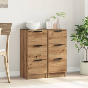 vidaXL Sideboards 2 pcs Artisan Oak 30x30x70 cm Engineered Wood