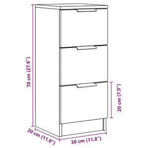 vidaXL Sideboards 2 pcs Artisan Oak 30x30x70 cm Engineered Wood