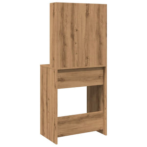 vidaXL Dressing Table with LED Artisan Oak 60x40x140 cm