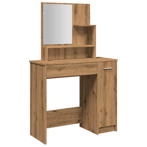 vidaXL Dressing Table with Mirror Artisan Oak 74.5x40x141 cm