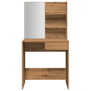 vidaXL Dressing Table with Mirror Artisan Oak 74.5x40x141 cm