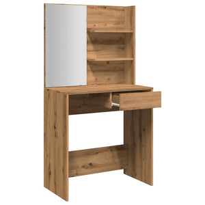 vidaXL Dressing Table with Mirror Artisan Oak 74.5x40x141 cm