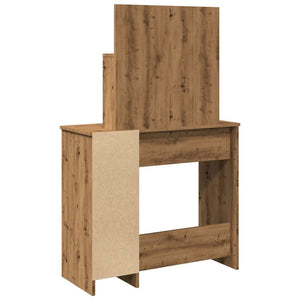 vidaXL Dressing Table with LED Artisan Oak 86.5x35x136 cm