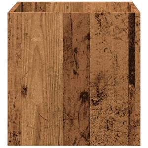 vidaXL Planter Box Old Wood 40x40x40 cm Engineered Wood