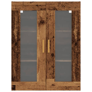 vidaXL Hanging Wall Cabinet Old Wood 69.5x34x90 cm