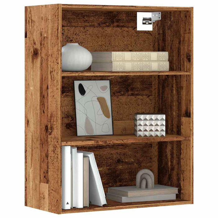 vidaXL Hanging Wall Cabinet Old Wood 69.5x32.5x90 cm