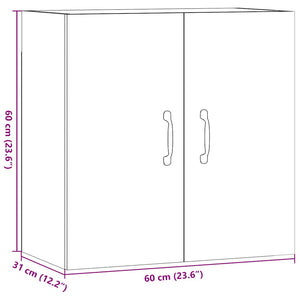 vidaXL Wall Cabinet Old Wood 60x31x60 cm Engineered Wood