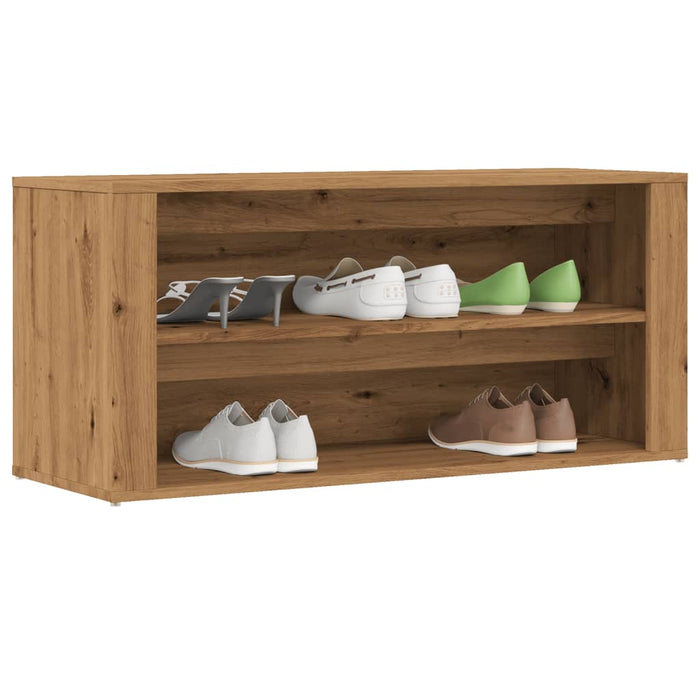 vidaXL Shoe Bench Artisan Oak 100x35x45 cm Engineered Wood