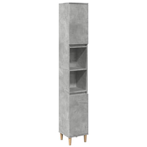 vidaXL Bathroom Cabinet Concrete Grey 30x30x190 cm Engineered Wood