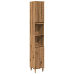 vidaXL Bathroom Cabinet Artisan Oak 30x30x190 cm Engineered Wood