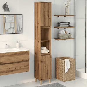 vidaXL Bathroom Cabinet Artisan Oak 30x30x190 cm Engineered Wood