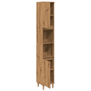 vidaXL Bathroom Cabinet Artisan Oak 30x30x190 cm Engineered Wood