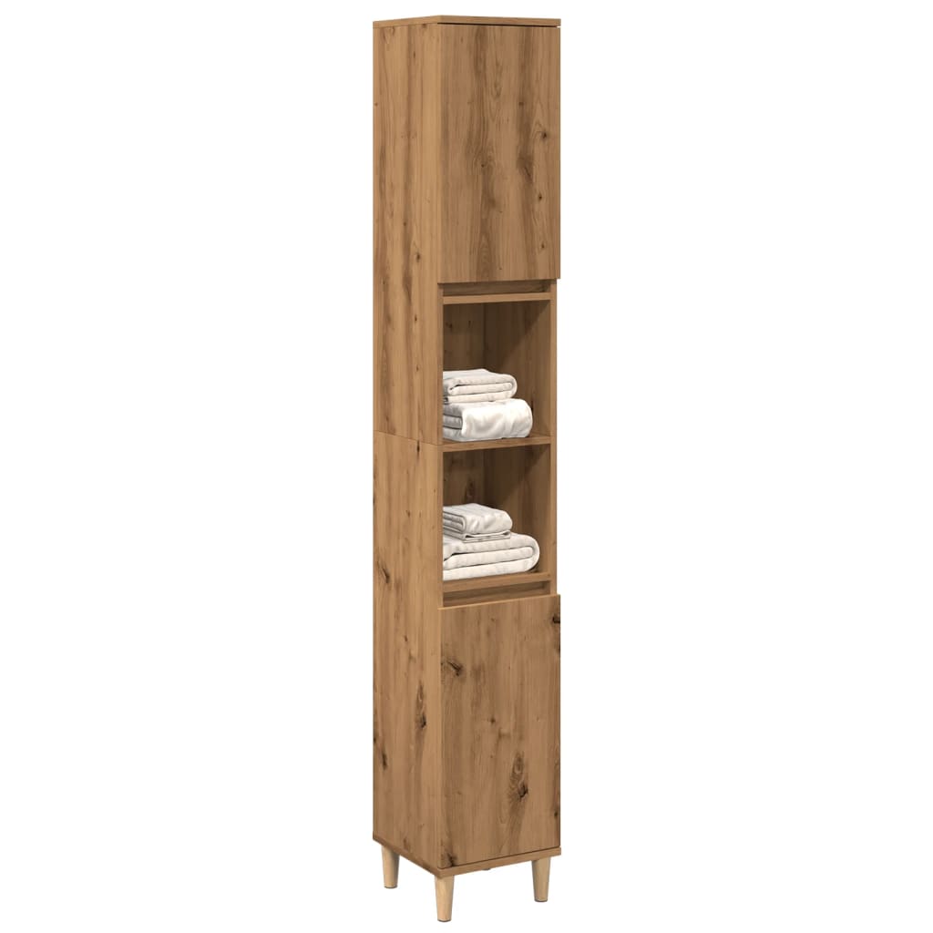 vidaXL Bathroom Cabinet Artisan Oak 30x30x190 cm Engineered Wood