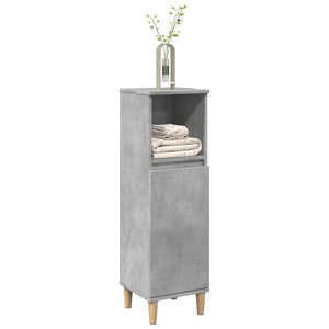 vidaXL Bathroom Cabinet Concrete Grey 30x30x100 cm Engineered Wood