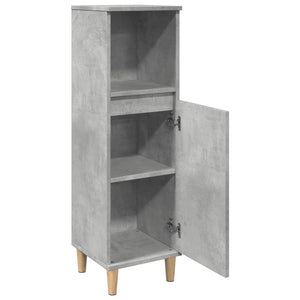 vidaXL Bathroom Cabinet Concrete Grey 30x30x100 cm Engineered Wood