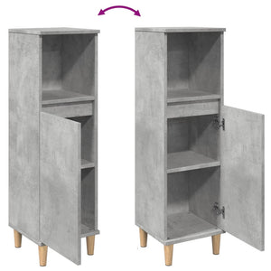 vidaXL Bathroom Cabinet Concrete Grey 30x30x100 cm Engineered Wood