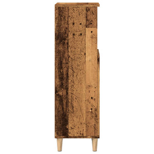 vidaXL Bathroom Cabinet Old Wood 30x30x100 cm Engineered Wood