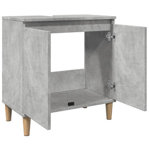 vidaXL Sink Cabinet Concrete Grey 58x33x60 cm Engineered Wood