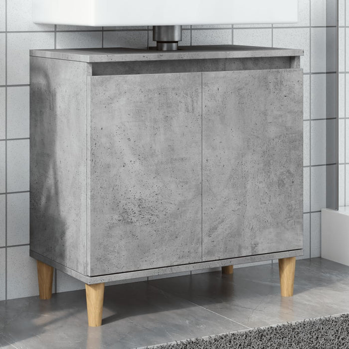 vidaXL Sink Cabinet Concrete Grey 58x33x60 cm Engineered Wood