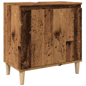 vidaXL Sink Cabinet Old Wood 58x33x60 cm Engineered Wood