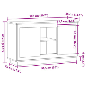 vidaXL Sideboard Old Wood 102x35x60 cm Engineered Wood