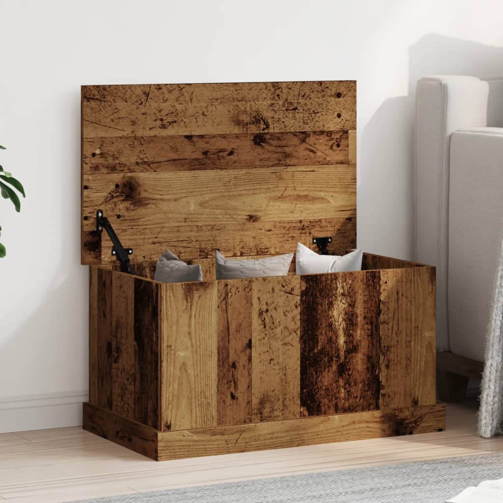 vidaXL Storage Box Old Wood 70x40x38 cm Engineered Wood