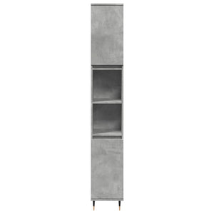 vidaXL Bathroom Cabinet Concrete Grey 30x30x190 cm Engineered Wood