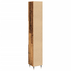 vidaXL Bathroom Cabinet Old Wood 30x30x190 cm Engineered Wood